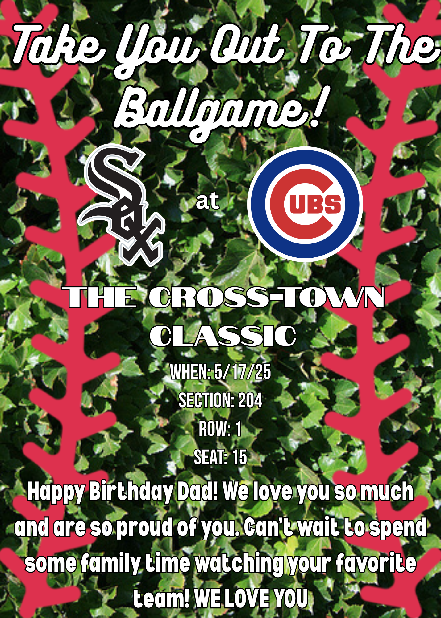 Take You Out To The Ballgame!